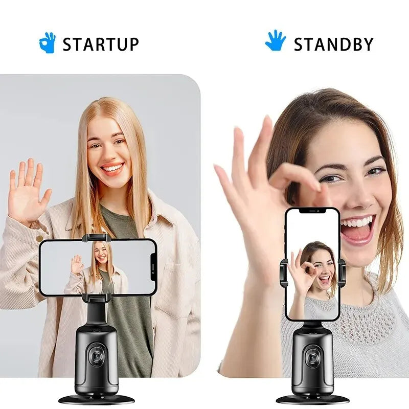 Support Téléphone Intelligent 360° – Suivi Automatique AI Sans Application !