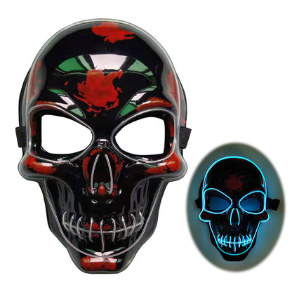 Halloween : Masque Squelette LED Lumineux