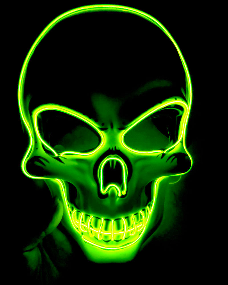 Halloween : Masque Squelette LED Lumineux