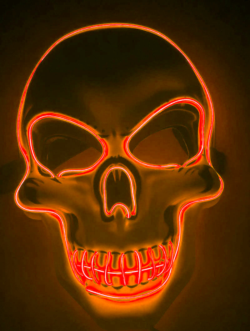 Halloween : Masque Squelette LED Lumineux