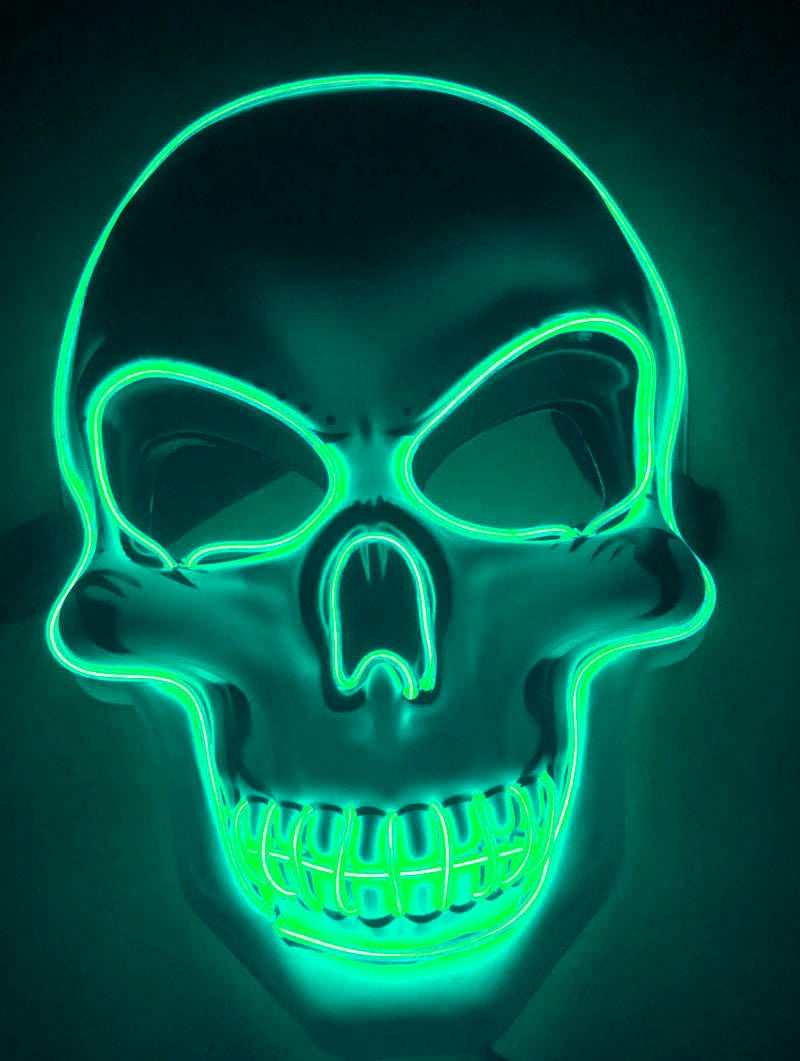 Halloween : Masque Squelette LED Lumineux