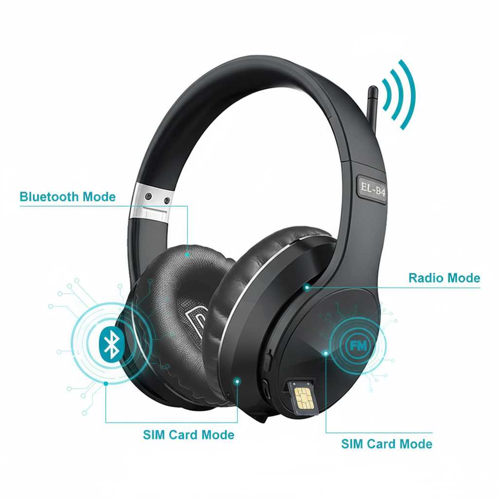 Casque Sport Pliable à Arceau avec Subwoofer