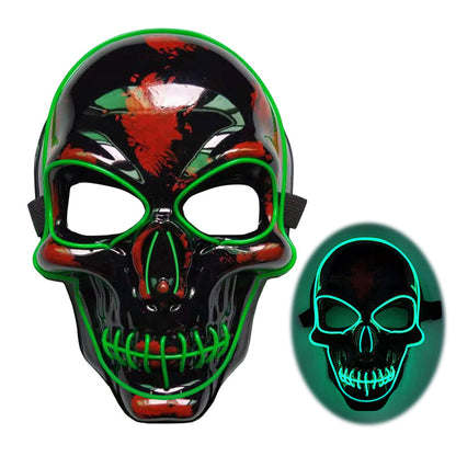 Halloween : Masque Squelette LED Lumineux