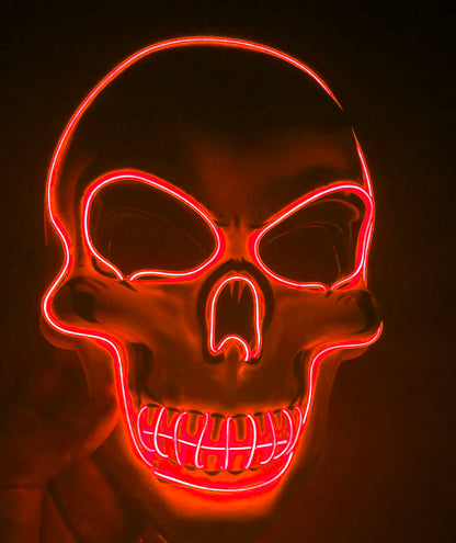Halloween : Masque Squelette LED Lumineux