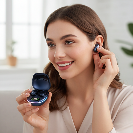 G9S, Écouteurs Bluetooth 5.1 Sans Fil – Son HD & Affichage LED | Appels Binauraux & Charge Rapide