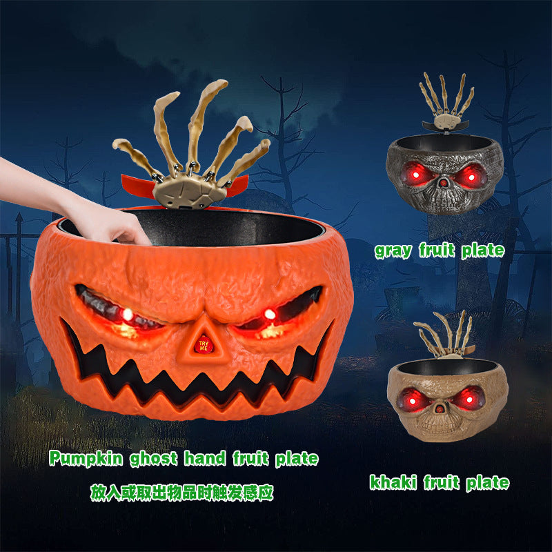 Combo Halloween Édition Limitée – Bol à bonbons + Masque LED Halloween Effrayant!