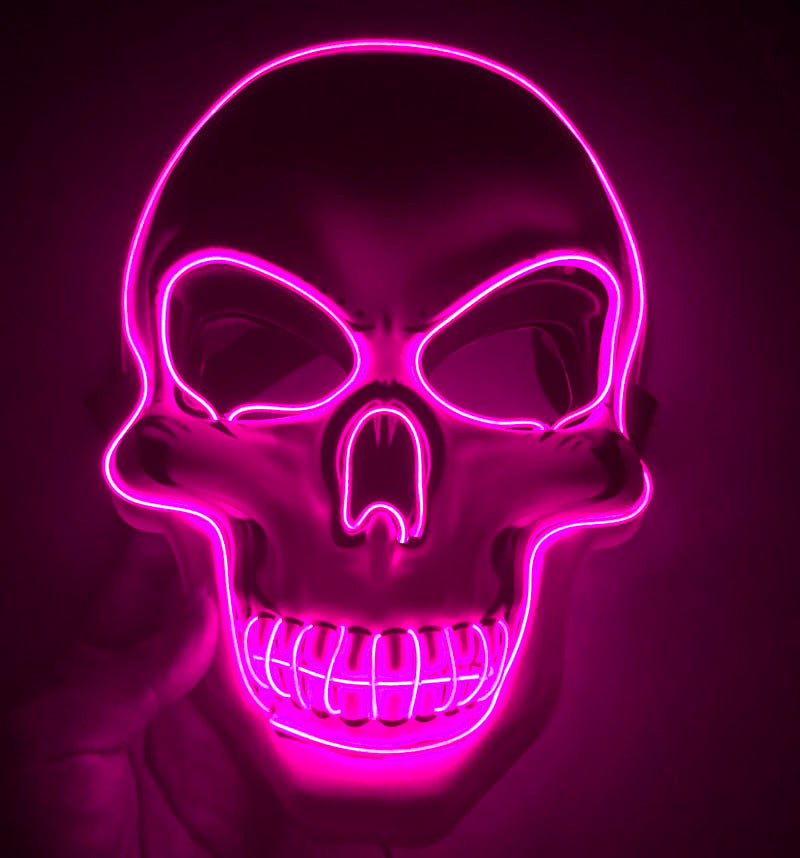 Halloween : Masque Squelette LED Lumineux