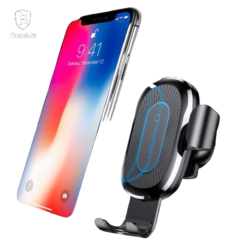 Support de Téléphone Voiture avec Chargeur Sans Fil Rapide 10W