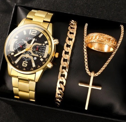 Montre Homme Professionnelle « Temperament Business » – Bracelet Acier Croisé