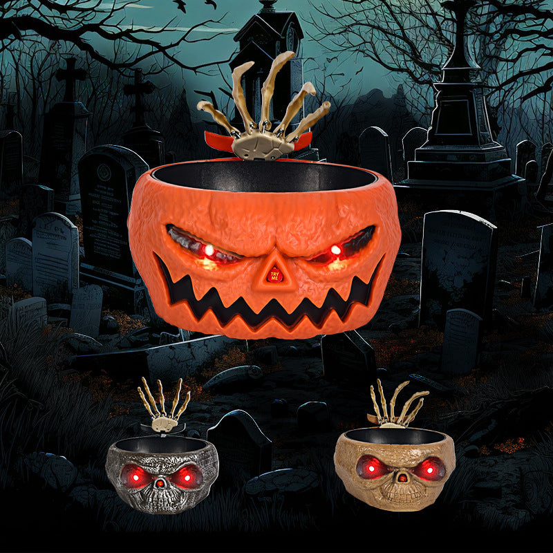 Combo Halloween Édition Limitée – Bol à bonbons + Masque LED Halloween Effrayant!