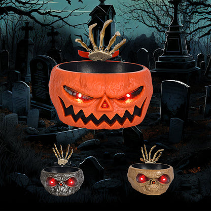 Combo Halloween Édition Limitée – Bol à bonbons + Masque LED Halloween Effrayant!