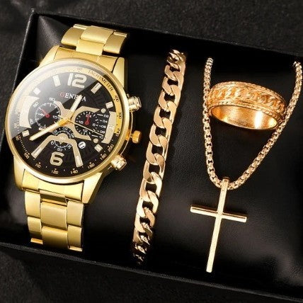 Montre Homme Professionnelle « Temperament Business » – Bracelet Acier Croisé