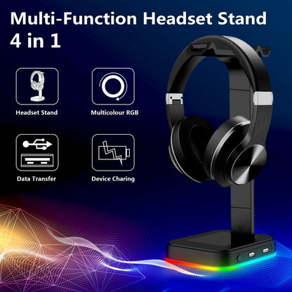 Support Casque RGB avec Ports USB – Accessoire Gaming Essentiel pour Setup