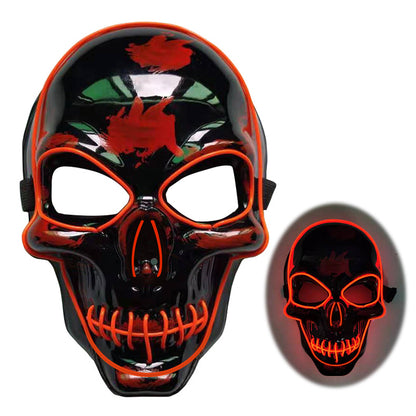 Halloween : Masque Squelette LED Lumineux