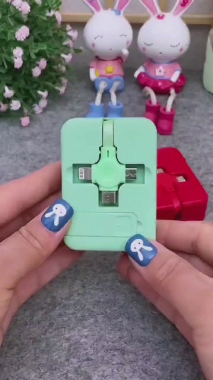 Câble USB Rétractable 4-en-1