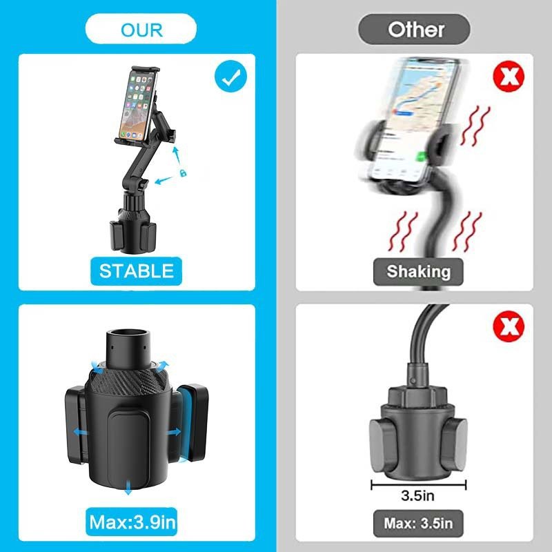 Support Tablette Voiture sur Porte - Gobelet - Fixation Universelle pour Tablette et Téléphone - Gadgets - shop